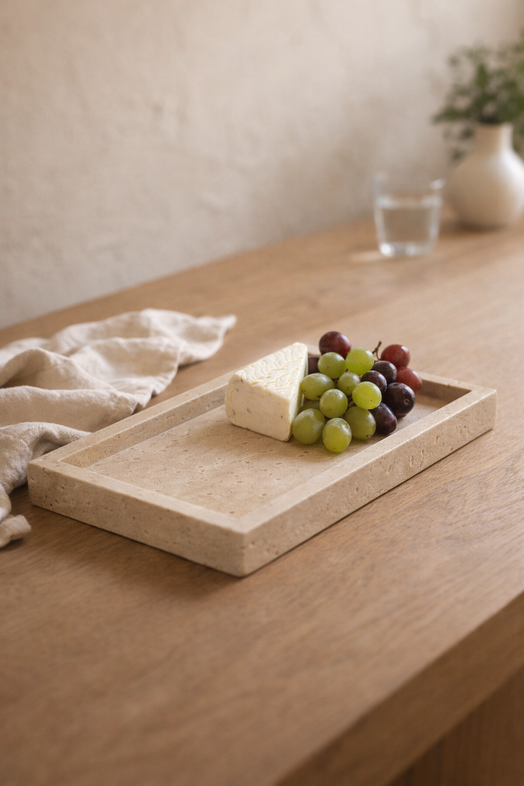 TRAVERTINE BEIGE MARBLE BATHROOM TRAY