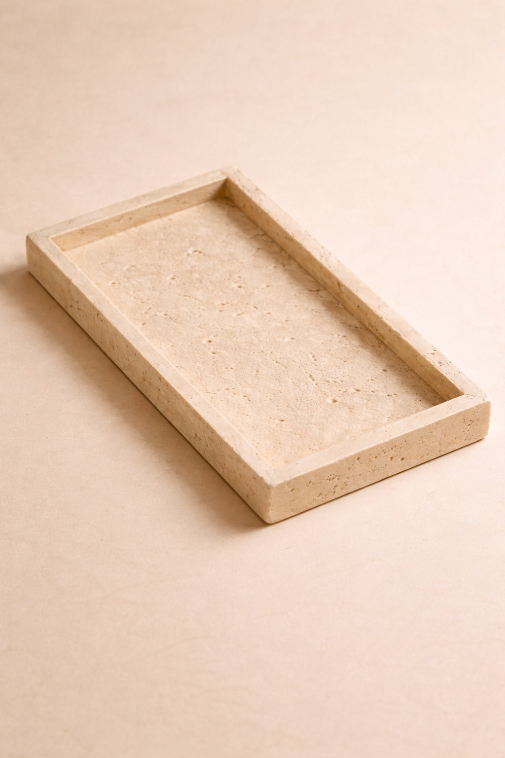 TRAVERTINE BEIGE MARBLE BATHROOM TRAY