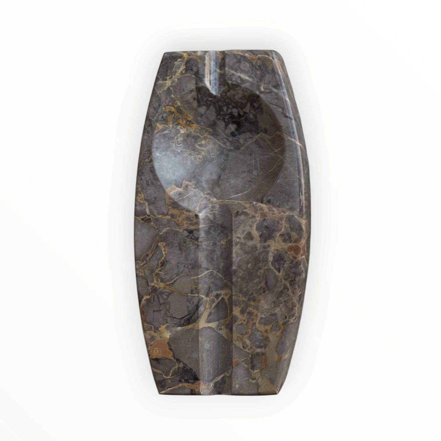 Brown marble ashtray