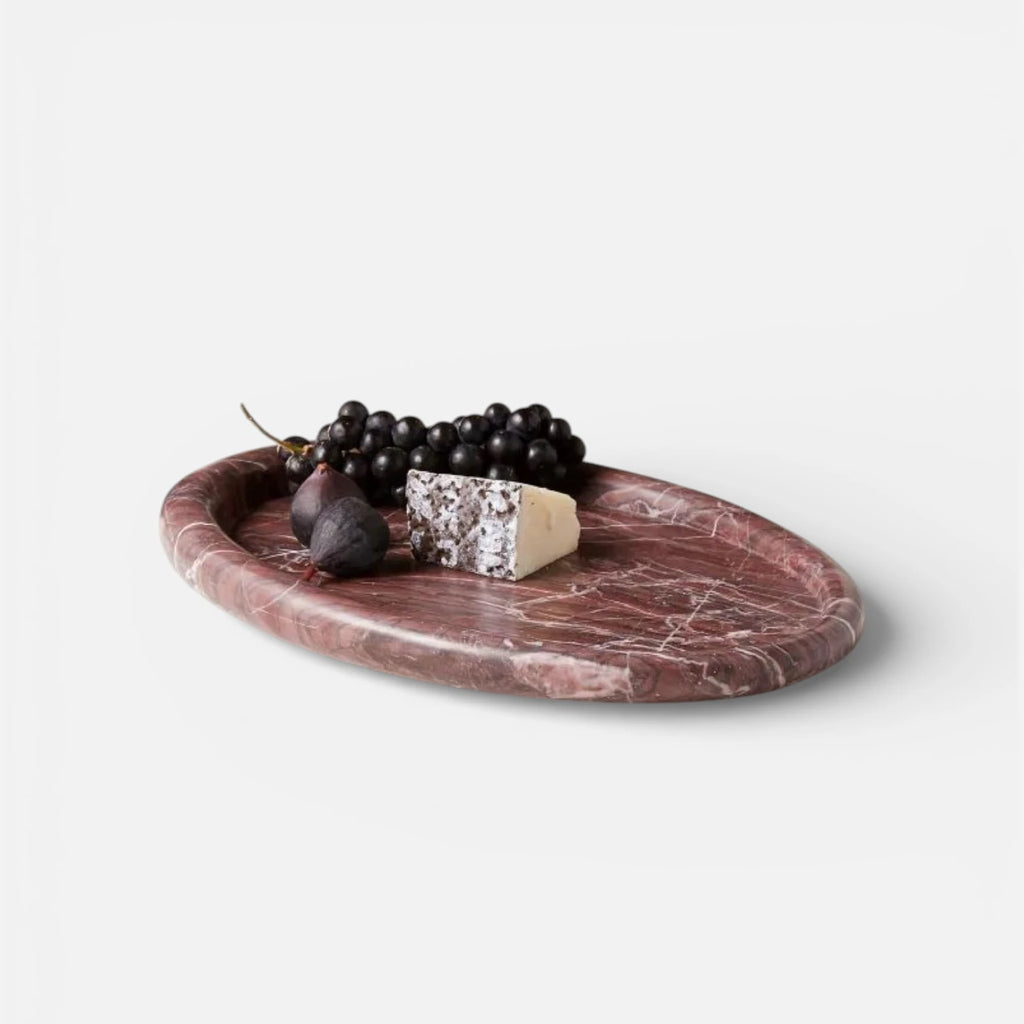 Red Marble Serving Tray