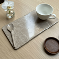 Minimalist Marble Coffee Serving Tray – Sculpted Integrated Spoon Rest