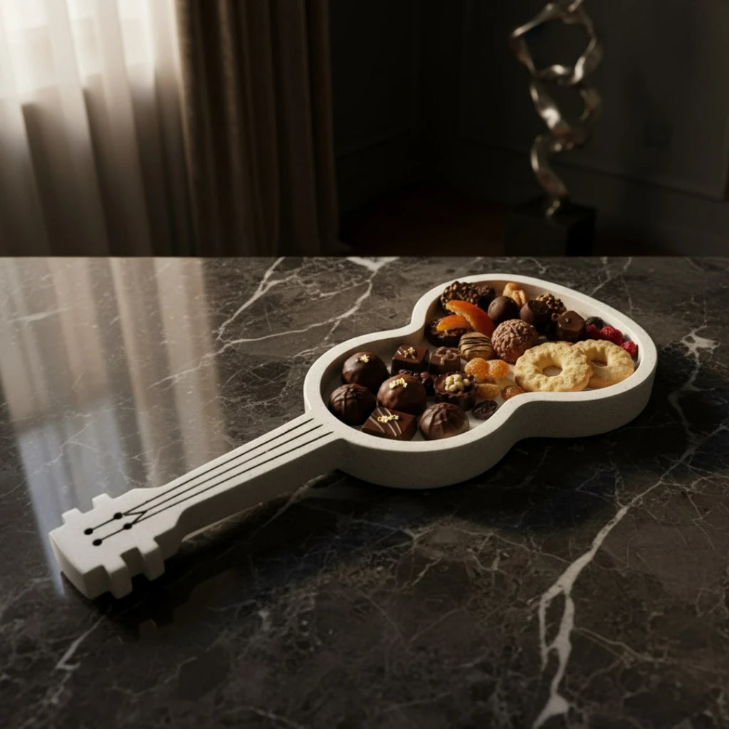 Guitar-Shaped Decorative Tray