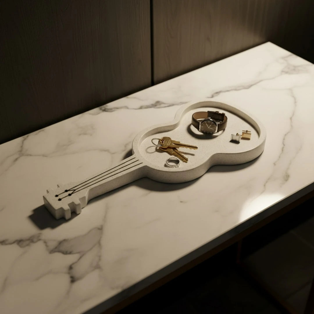 Guitar-Shaped Decorative Tray