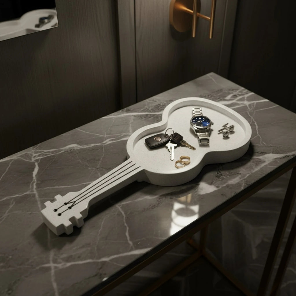 Guitar-Shaped Decorative Tray