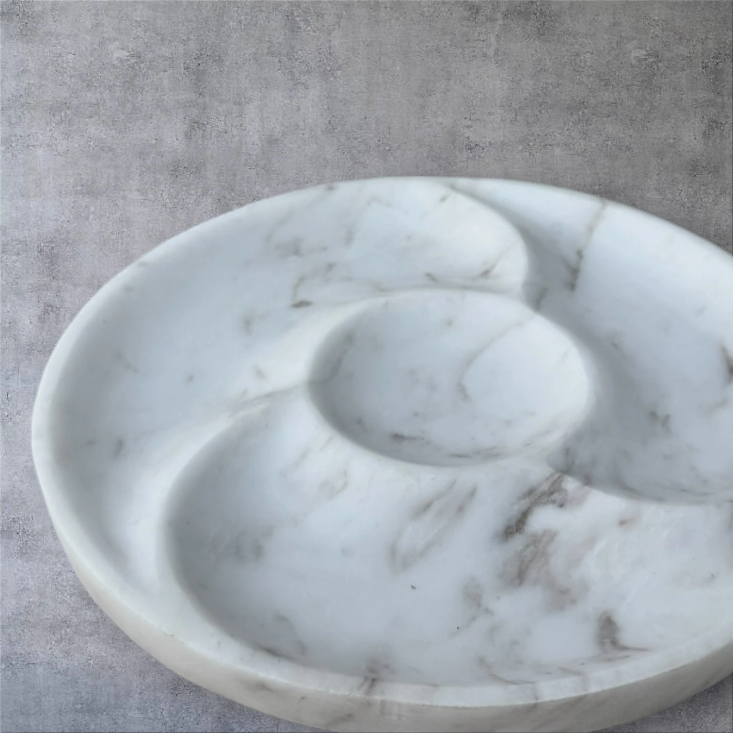 White Marble Nuts Plate