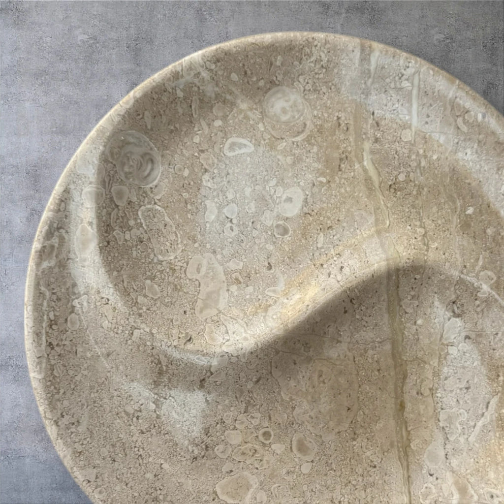 Beige Marble Nuts Plate
