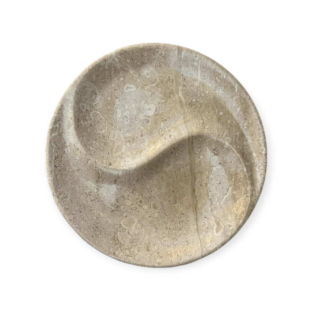 Beige Marble Nuts Plate