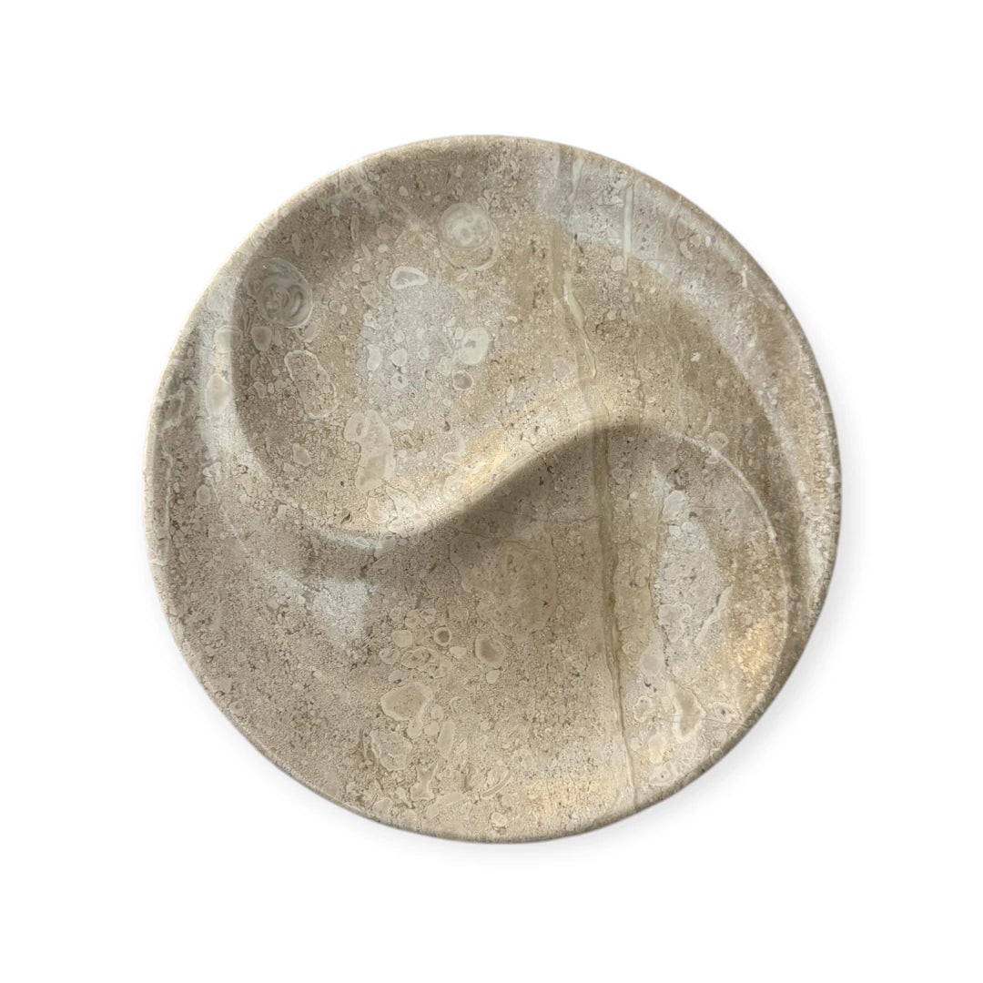 Beige Marble Nuts Plate