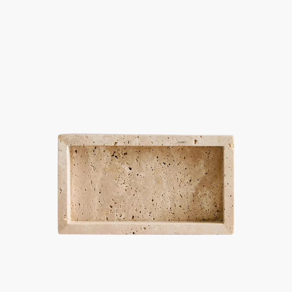TRAVERTINE BAGIE MARBLE BATHROOM SOAP DISH