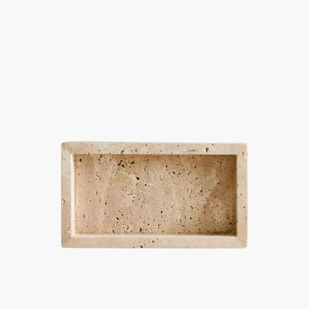 TRAVERTINE BAGIE MARBLE BATHROOM SOAP DISH