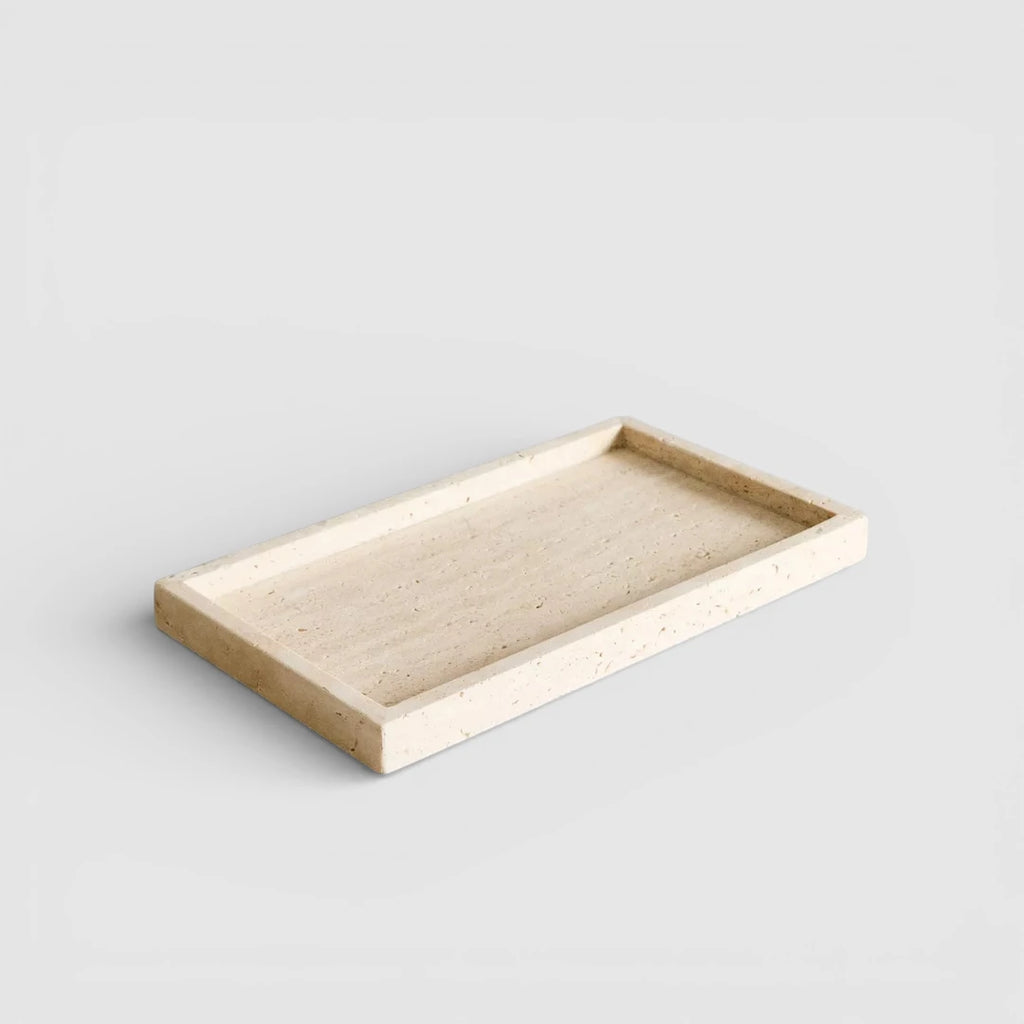 TRAVERTINE BEIGE MARBLE BATHROOM TRAY