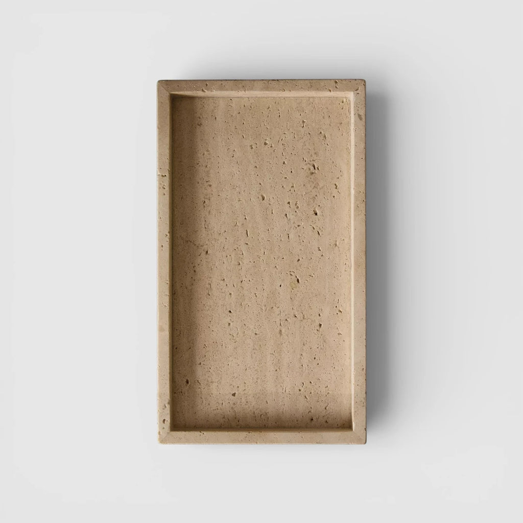 TRAVERTINE BEIGE MARBLE BATHROOM TRAY