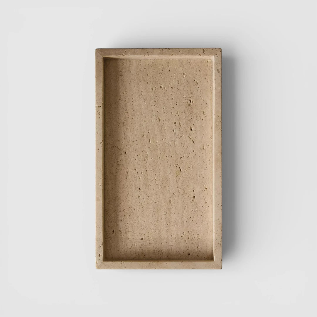 TRAVERTINE BEIGE MARBLE BATHROOM TRAY