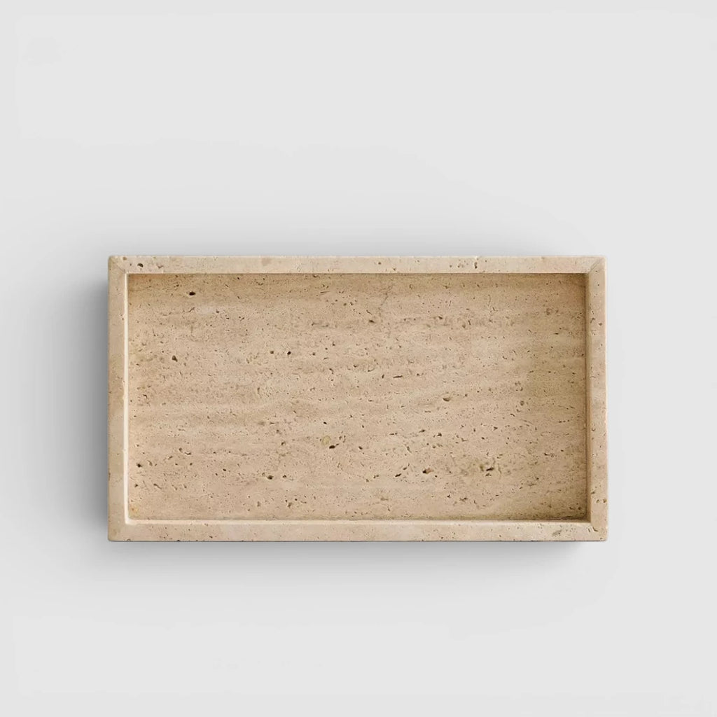 TRAVERTINE BEIGE MARBLE BATHROOM TRAY