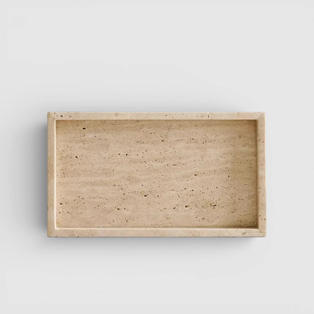 TRAVERTINE BEIGE MARBLE BATHROOM TRAY