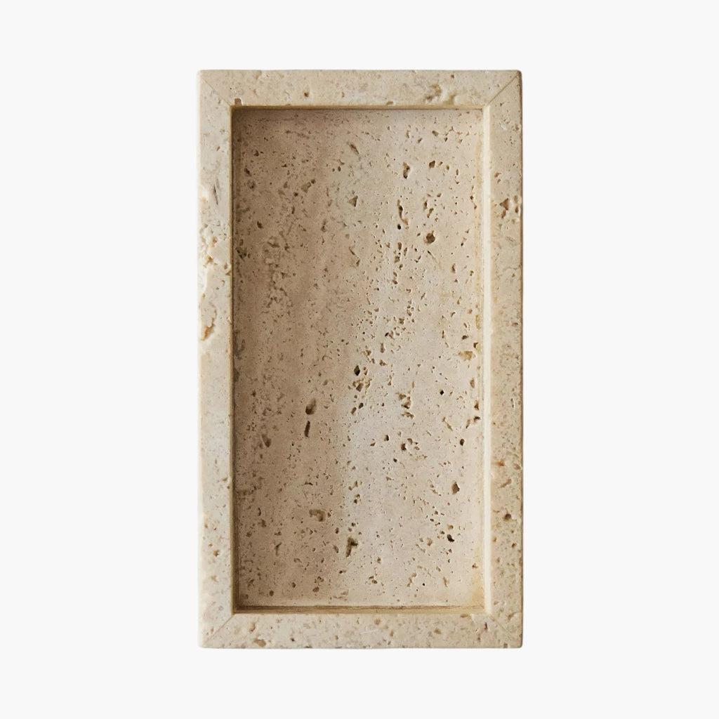TRAVERTINE BAGIE MARBLE BATHROOM SOAP DISH