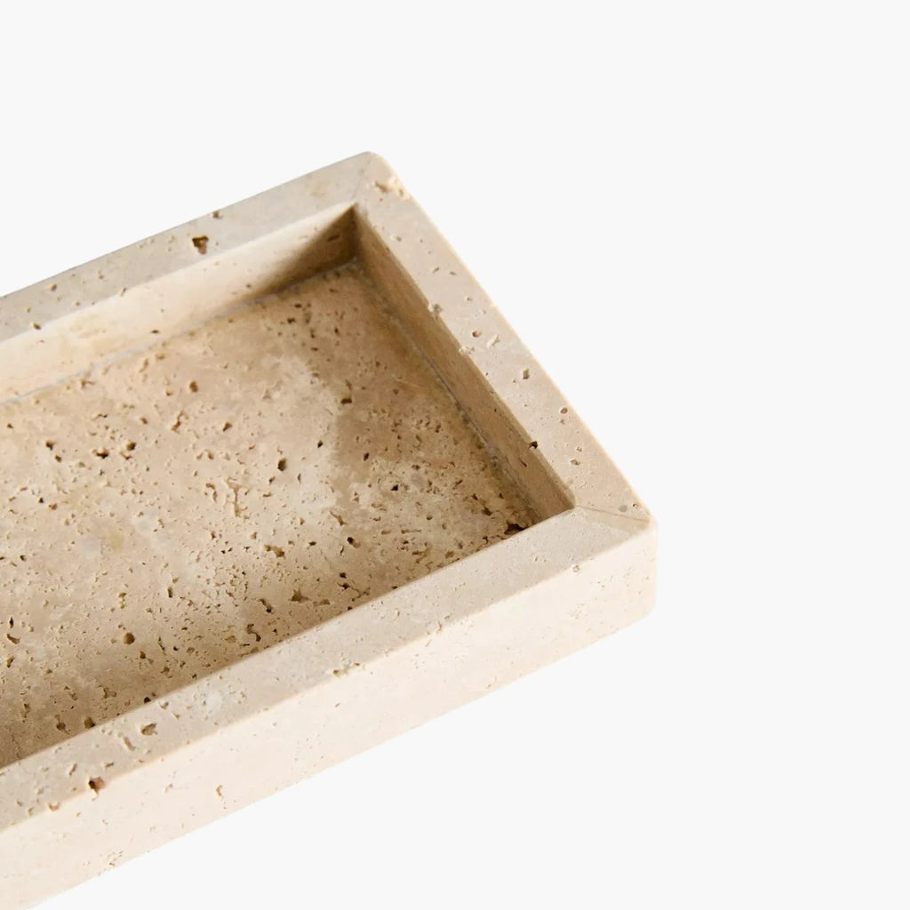 TRAVERTINE BAGIE MARBLE BATHROOM SOAP DISH