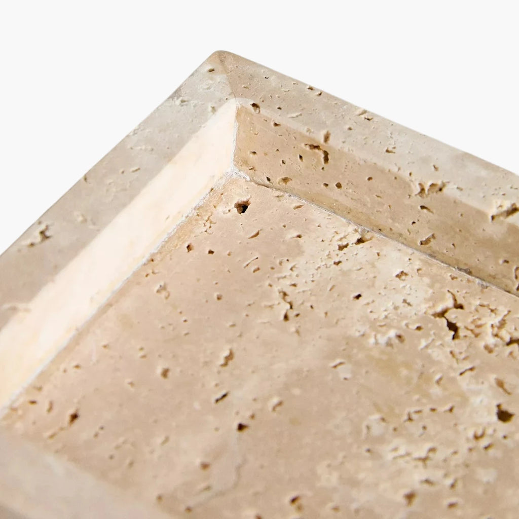 TRAVERTINE BAGIE MARBLE BATHROOM SOAP DISH
