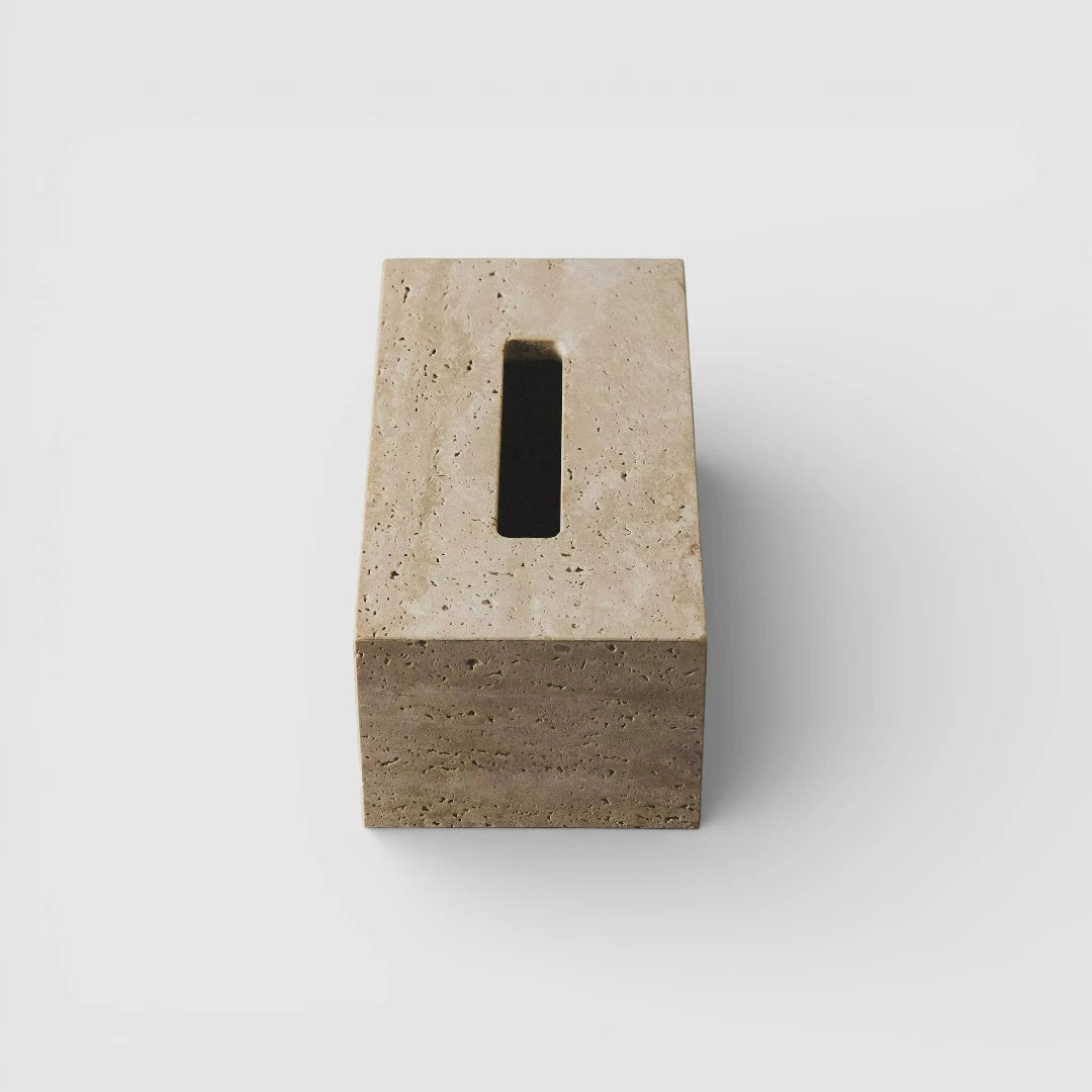 Tissue Box - Travertine