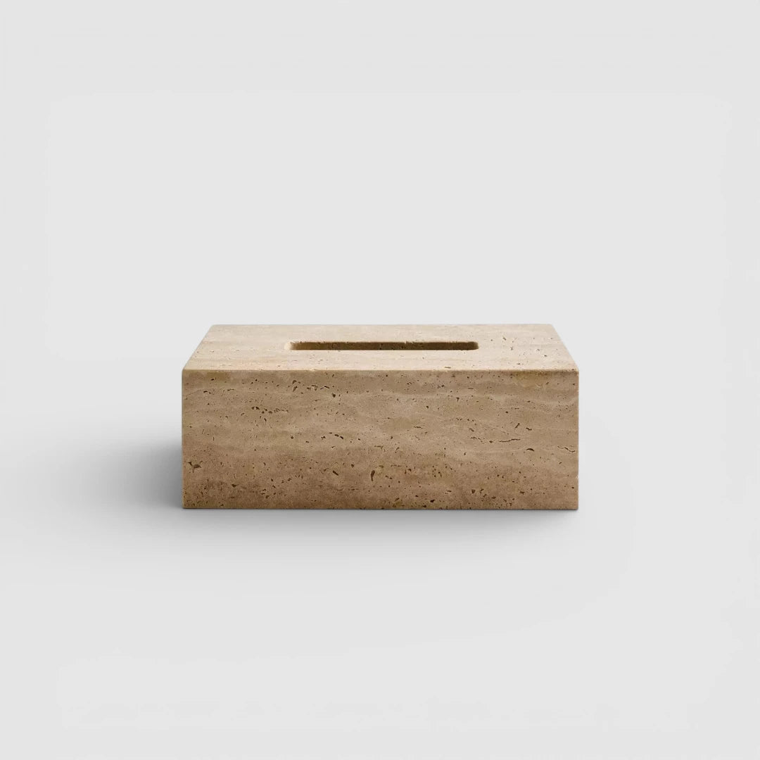 Tissue Box - Travertine