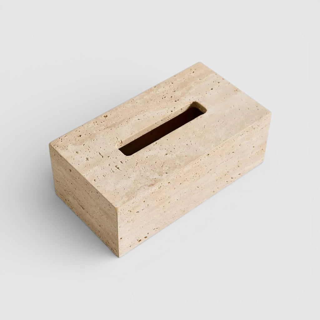 Tissue Box - Travertine