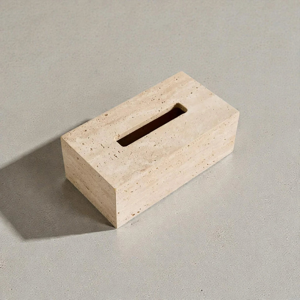 Tissue Box - Travertine