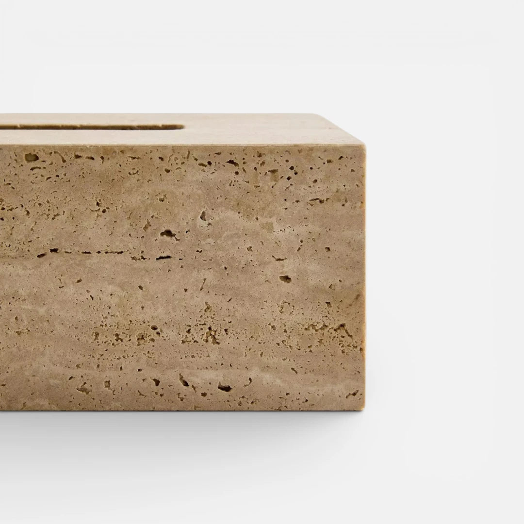 Tissue Box - Travertine