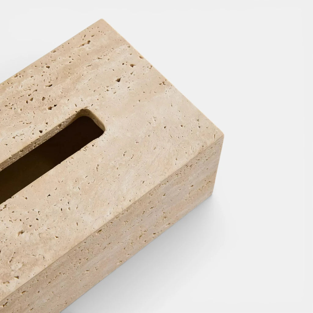 Tissue Box - Travertine