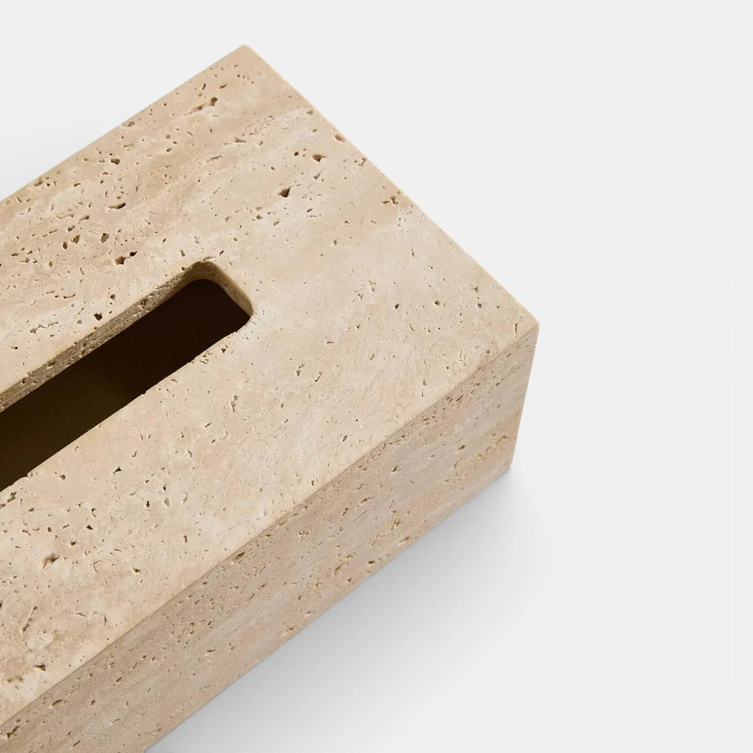 Tissue Box - Travertine