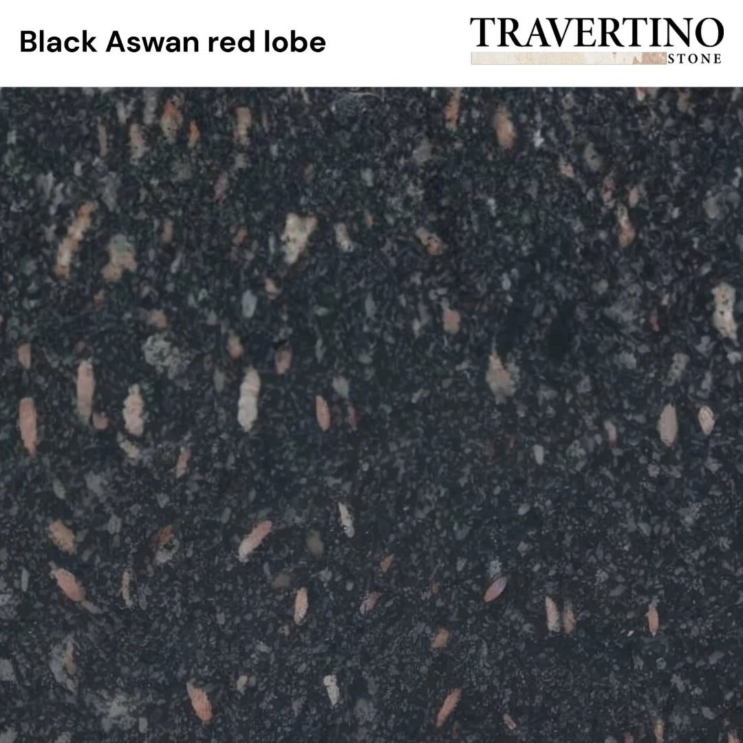 Black Aswan Red Lobe Granite (Egyptian Natural Stone)
