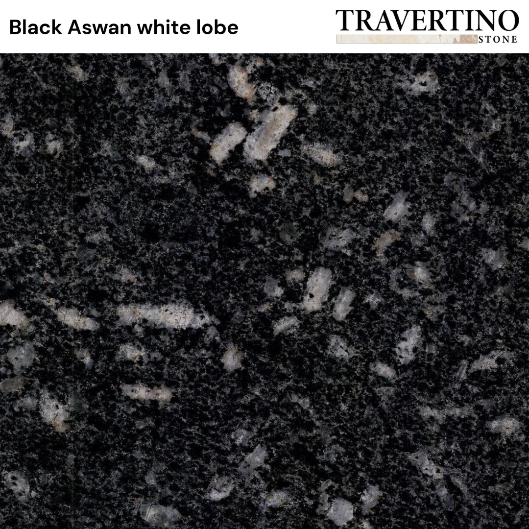 Black Aswan White Lobe Granite (Egyptian Natural Stone)