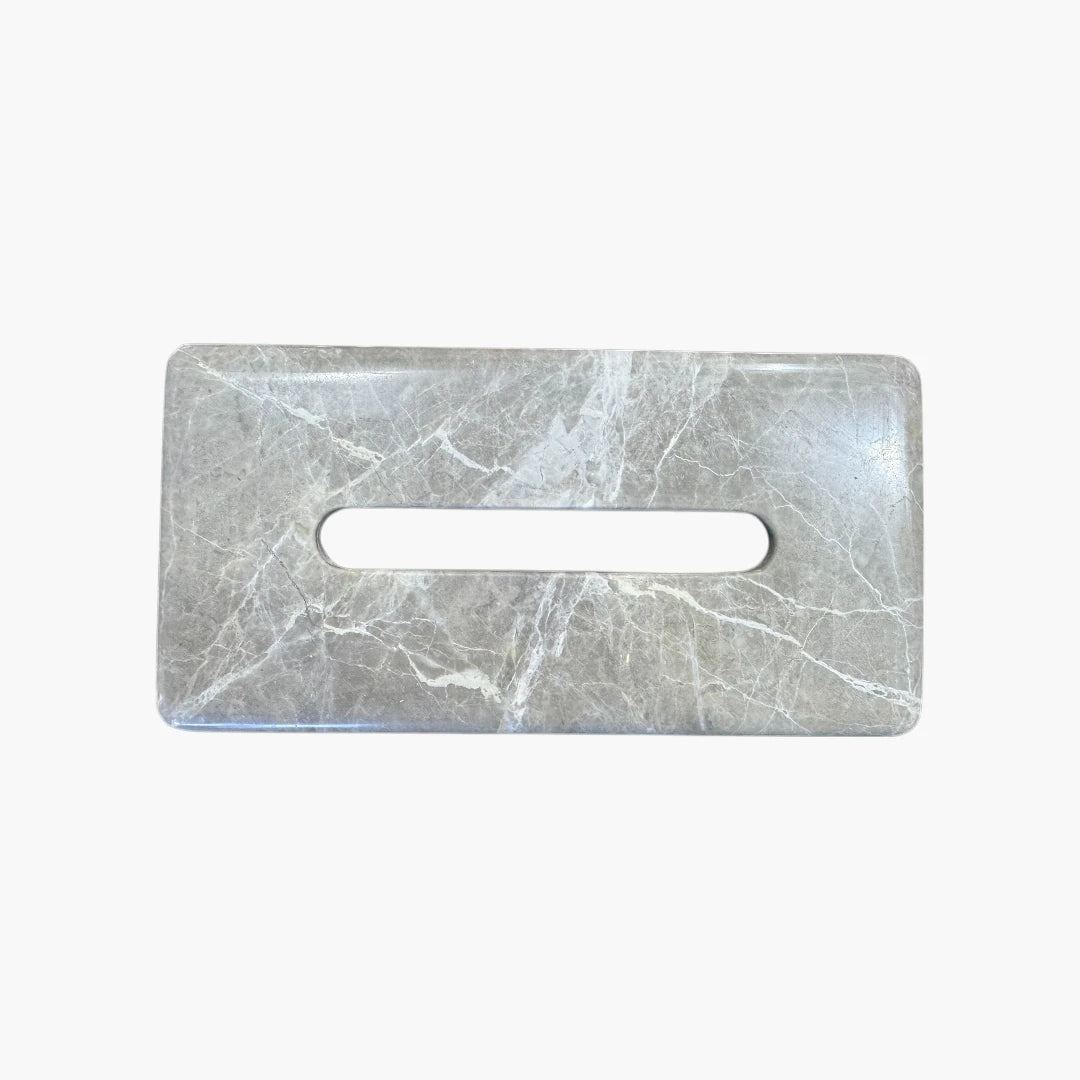 Tissue Box - Grey Marble (Tundra/Hermes Style)