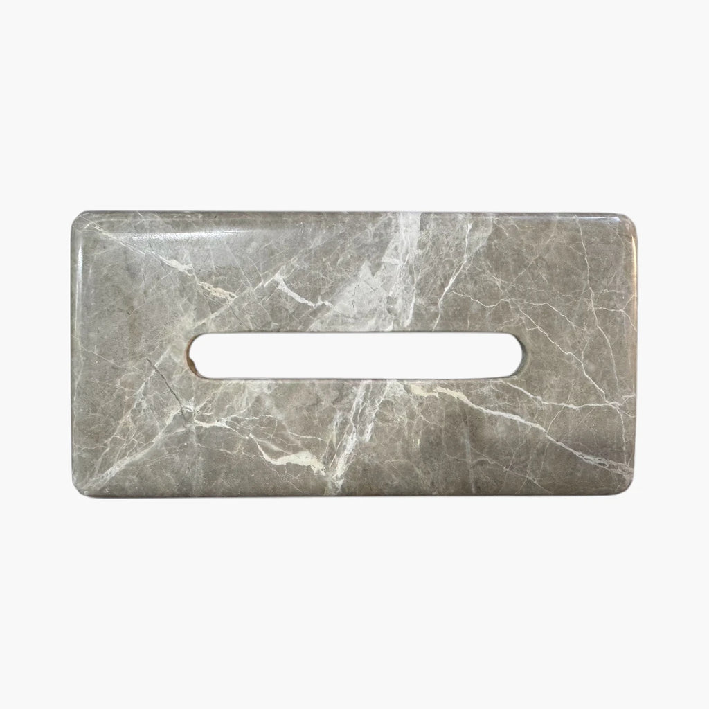 Tissue Box - Grey Marble (Tundra/Hermes Style)