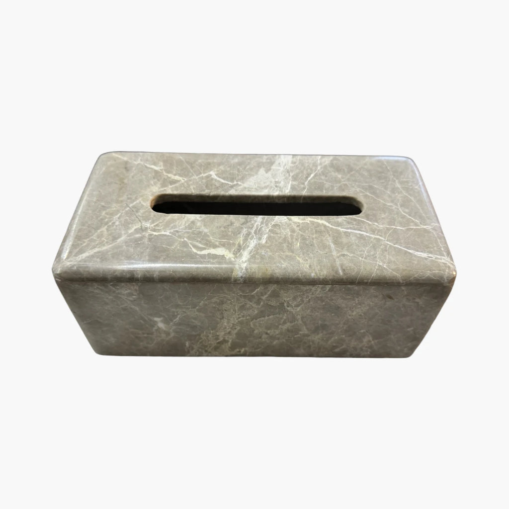 Tissue Box - Grey Marble (Tundra/Hermes Style)