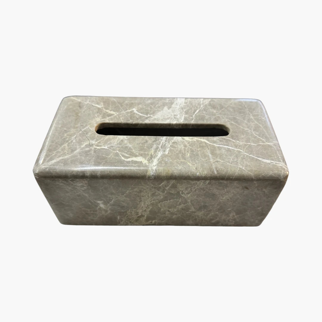 Tissue Box - Grey Marble (Tundra/Hermes Style)