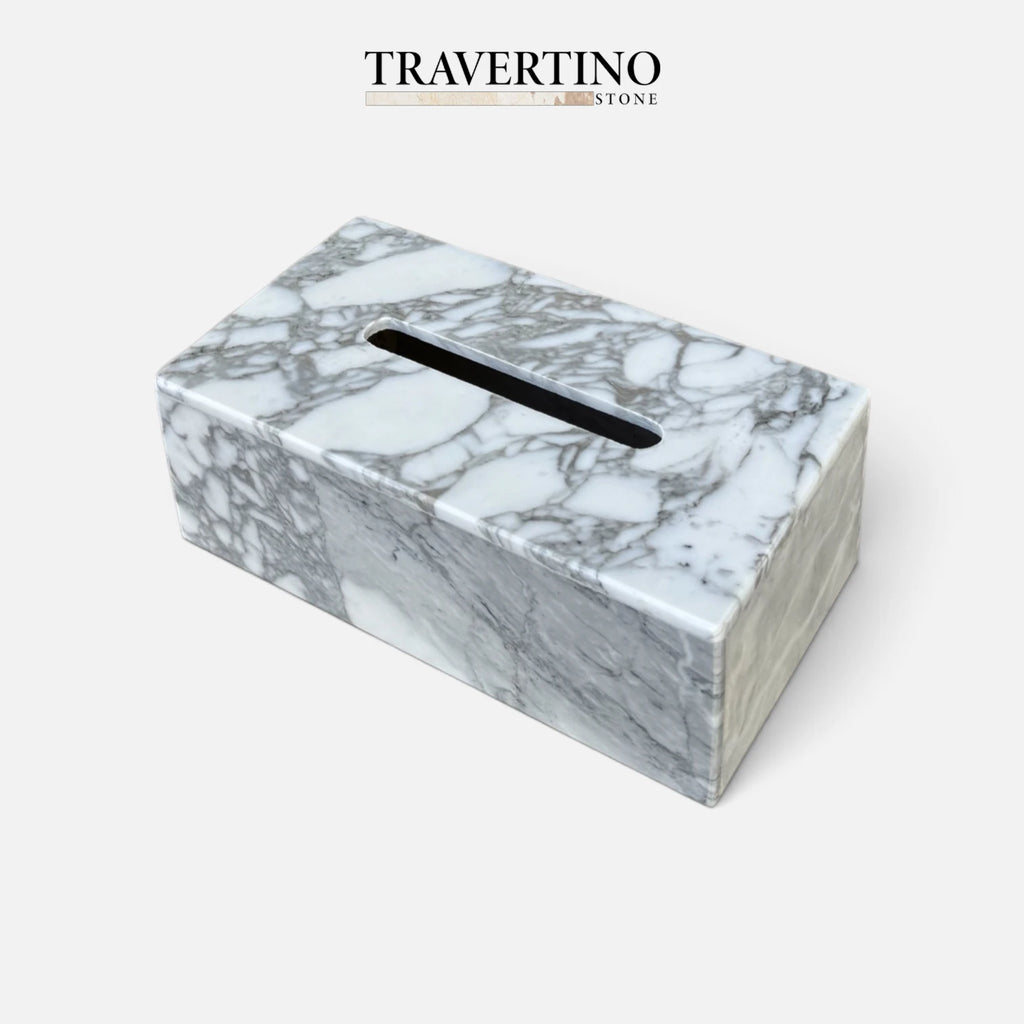 Tissue Box - White,Gray