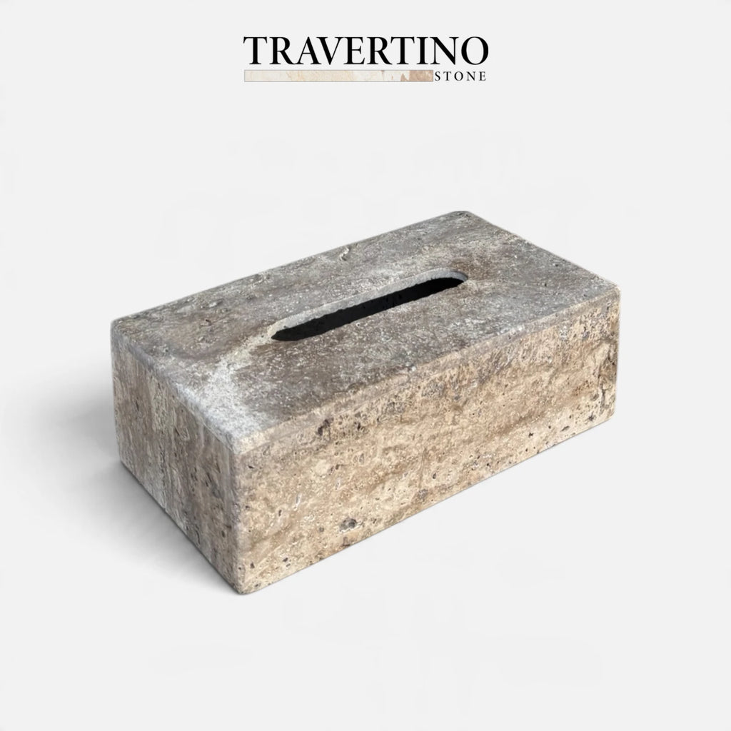 Tissue Box - Travertine beige