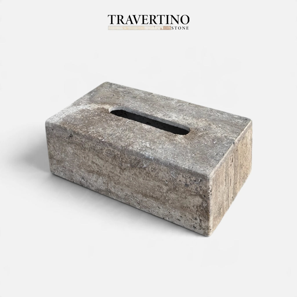 Tissue Box - Travertine beige